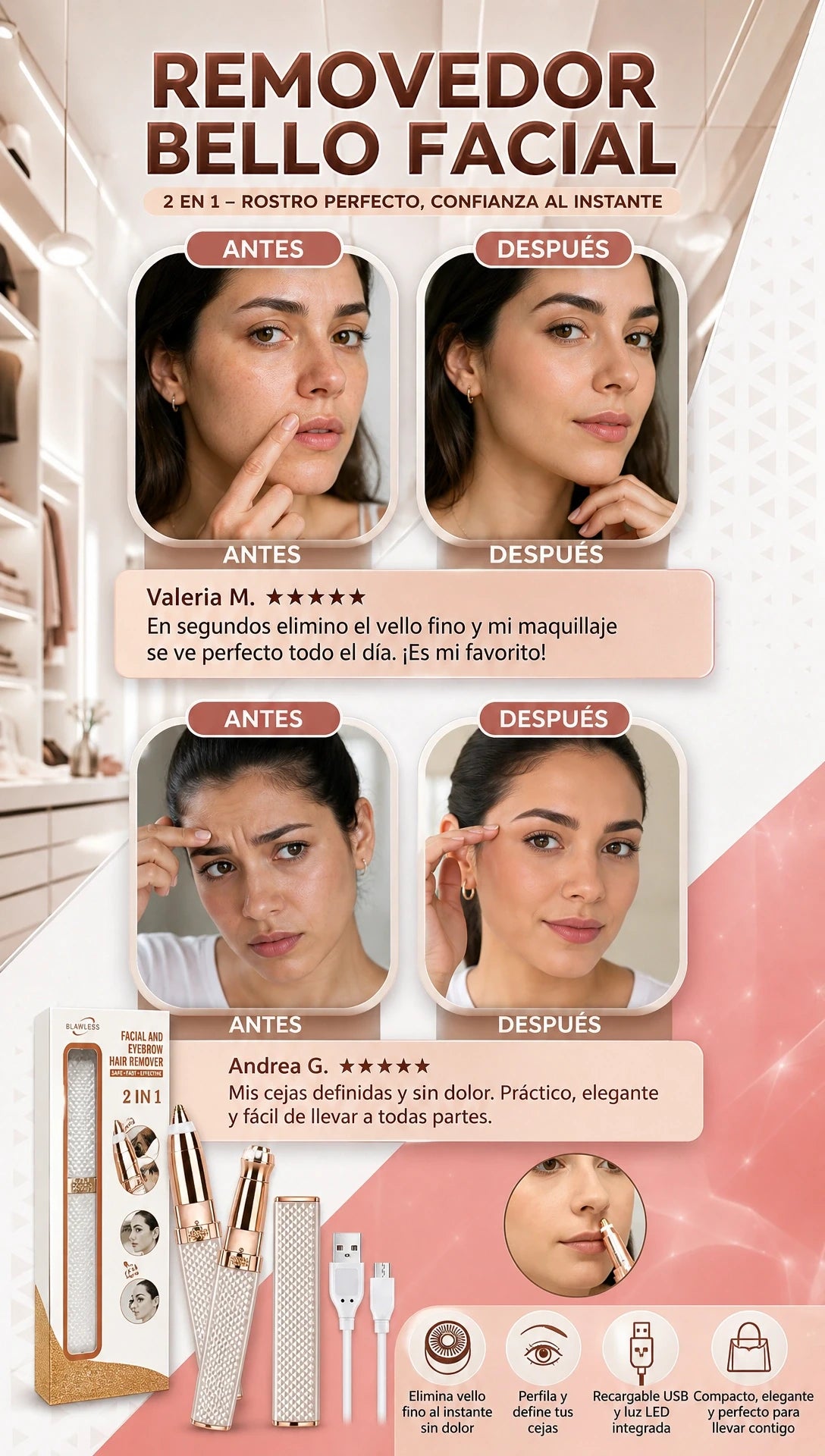 REMOVEDOR VELLO FACIAL