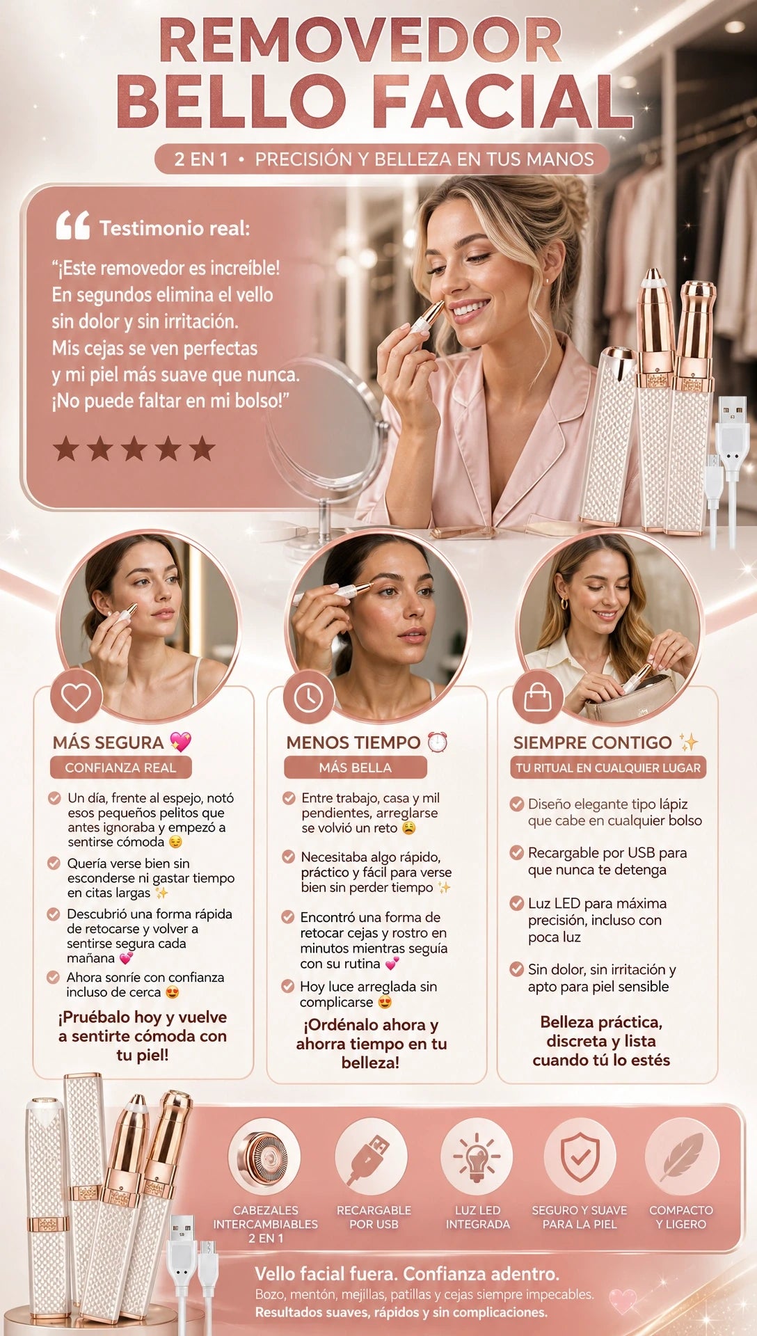 REMOVEDOR VELLO FACIAL