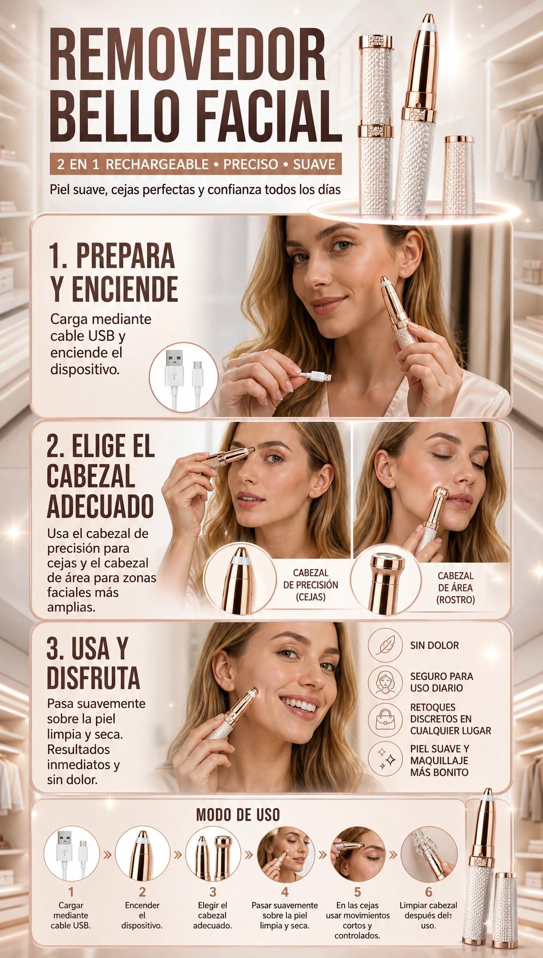 REMOVEDOR VELLO FACIAL