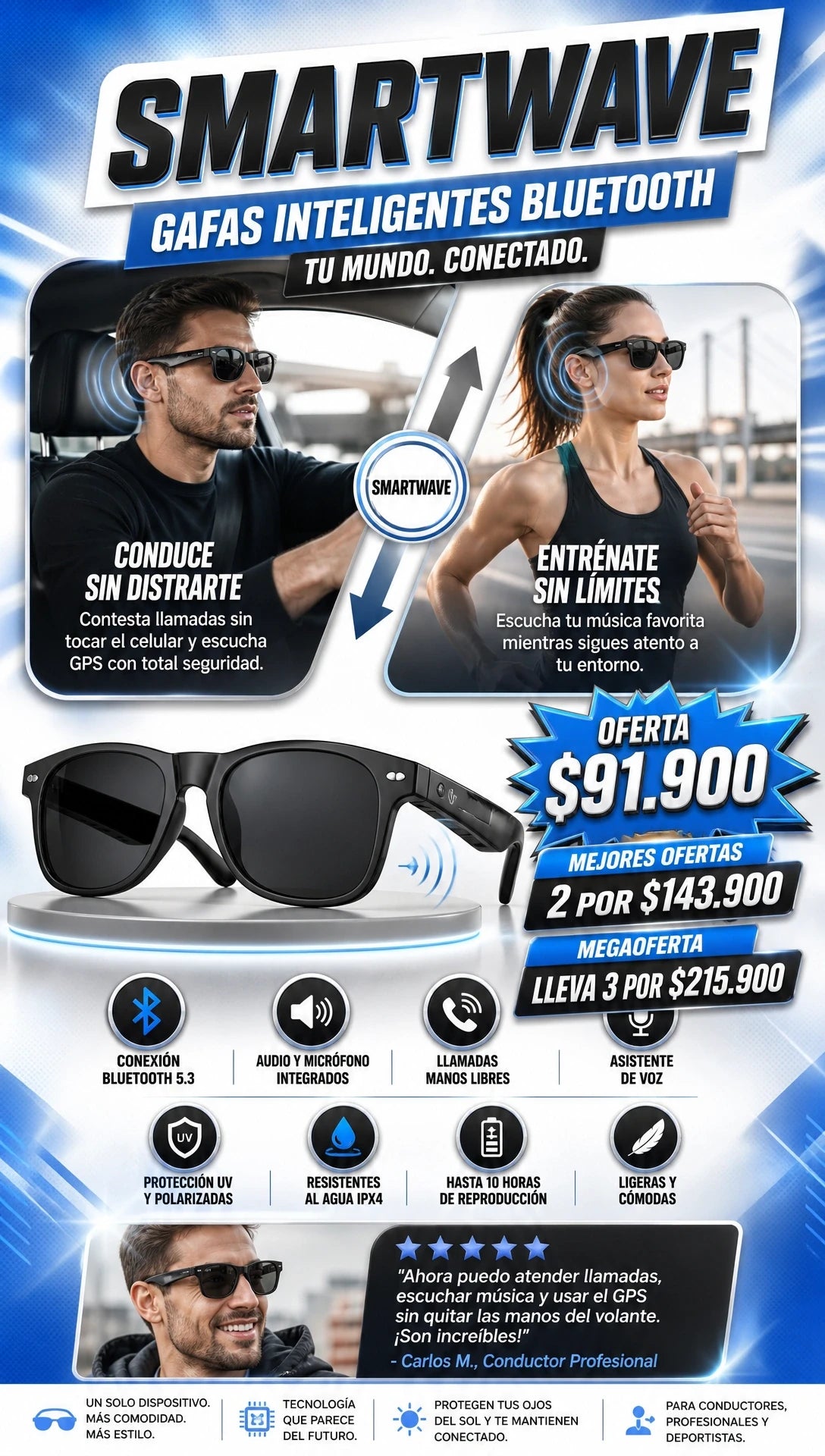 SMARTWAVE GAFAS INTELIGENTES
