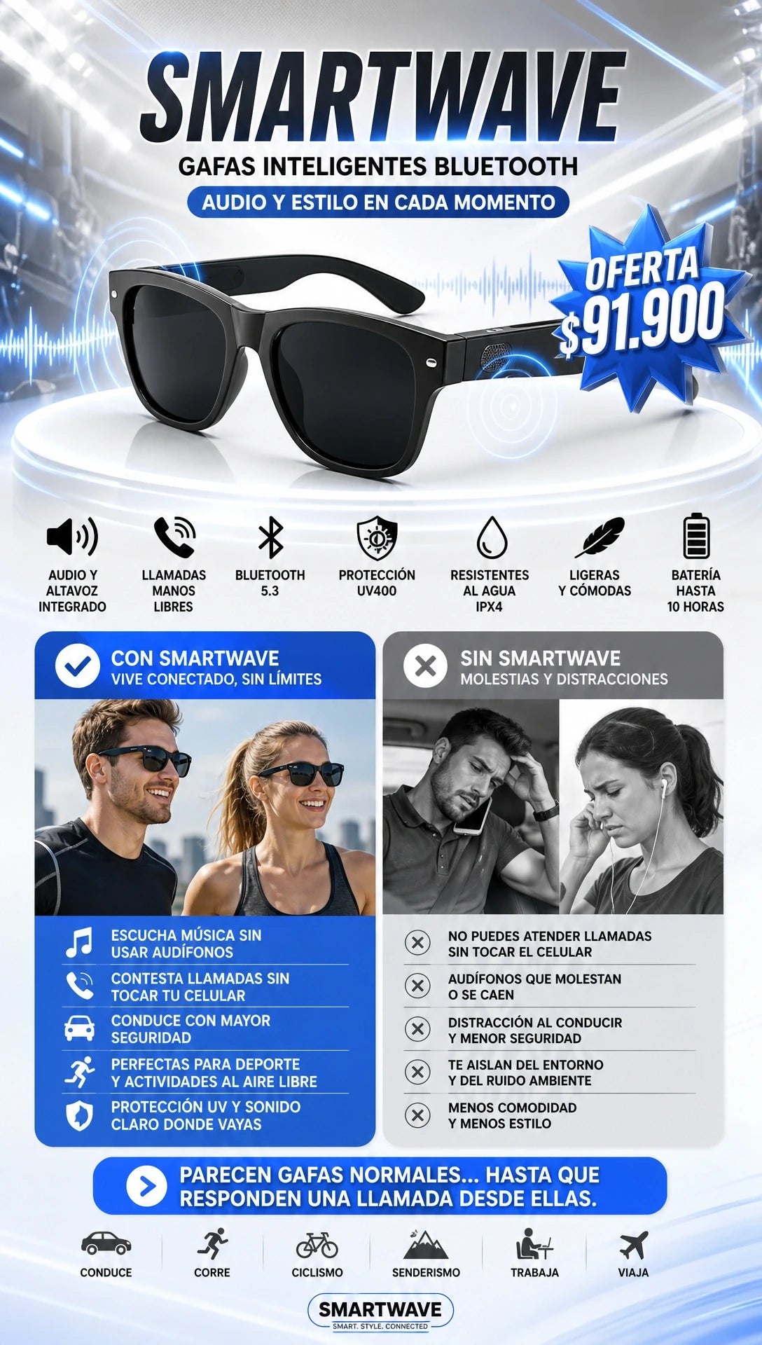 SMARTWAVE GAFAS INTELIGENTES