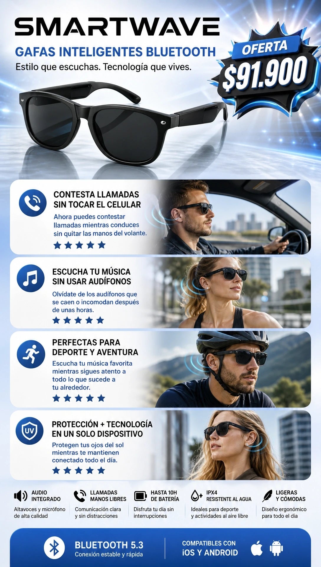 SMARTWAVE GAFAS INTELIGENTES